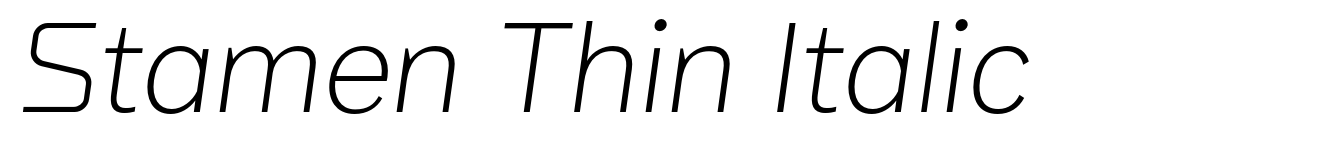 Stamen Thin Italic